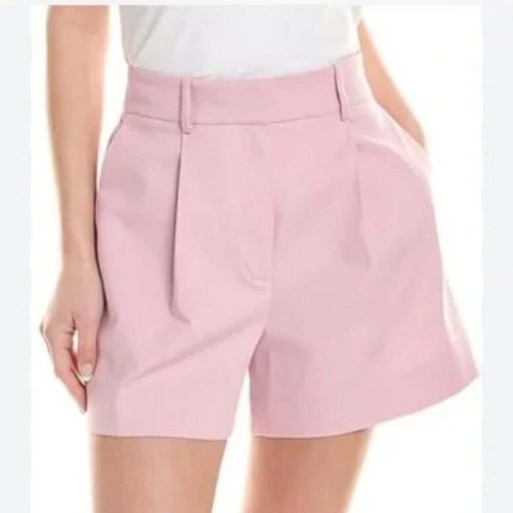 Rebecca Taylor shorts Cotton Suiting Tailored‎ pleated pink size 6